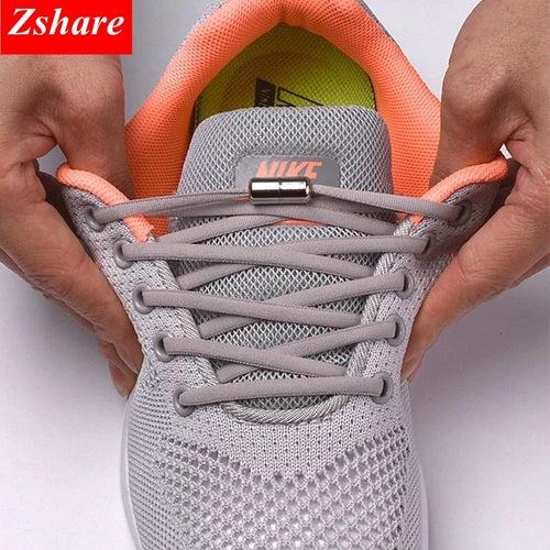 No tie Shoelaces Round Elastic Shoe