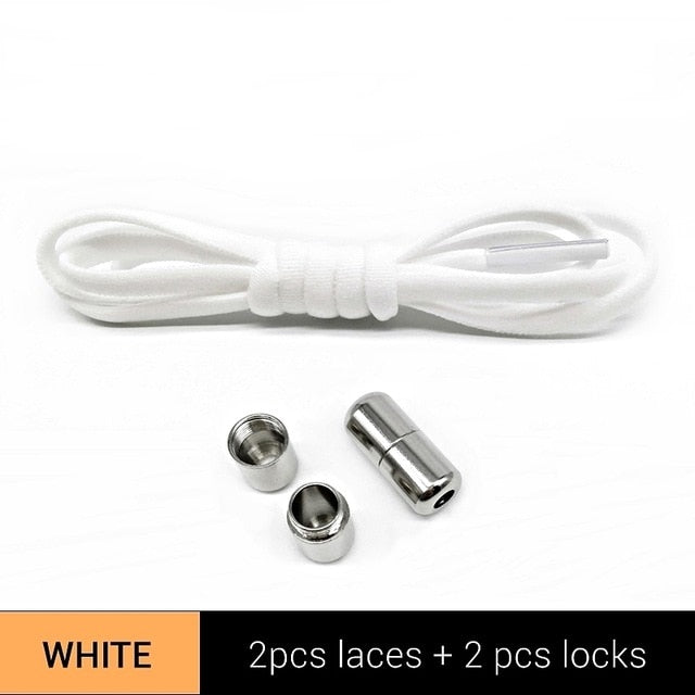 TILUSERO Elastic Shoelaces Metal Capsule Button
