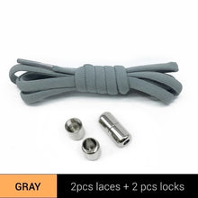Load image into Gallery viewer, TILUSERO Elastic Shoelaces Metal Capsule Button