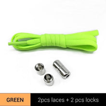 Load image into Gallery viewer, TILUSERO Elastic Shoelaces Metal Capsule Button